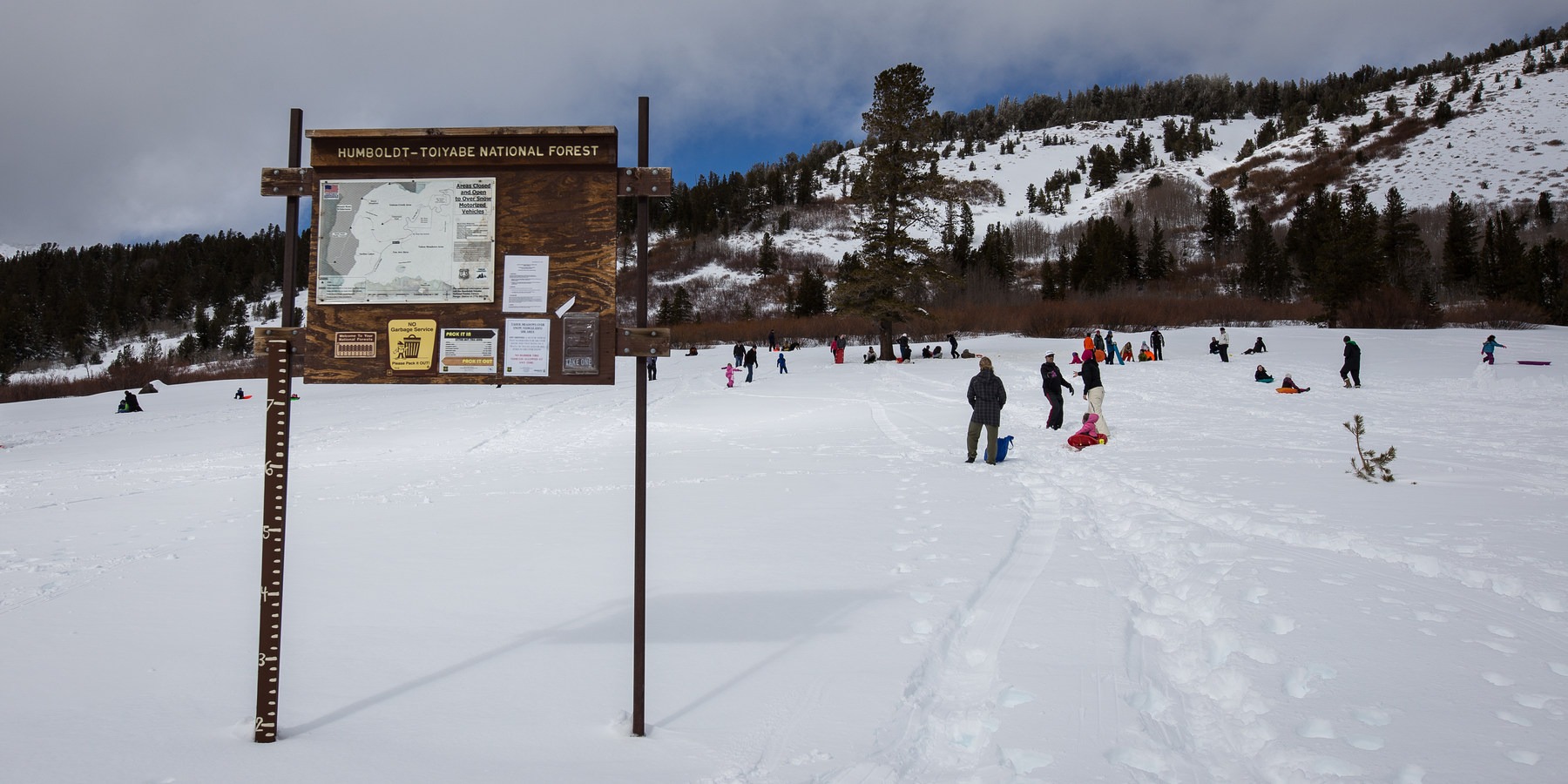 Tahoe Meadows Mount Rose sledding in Nevada