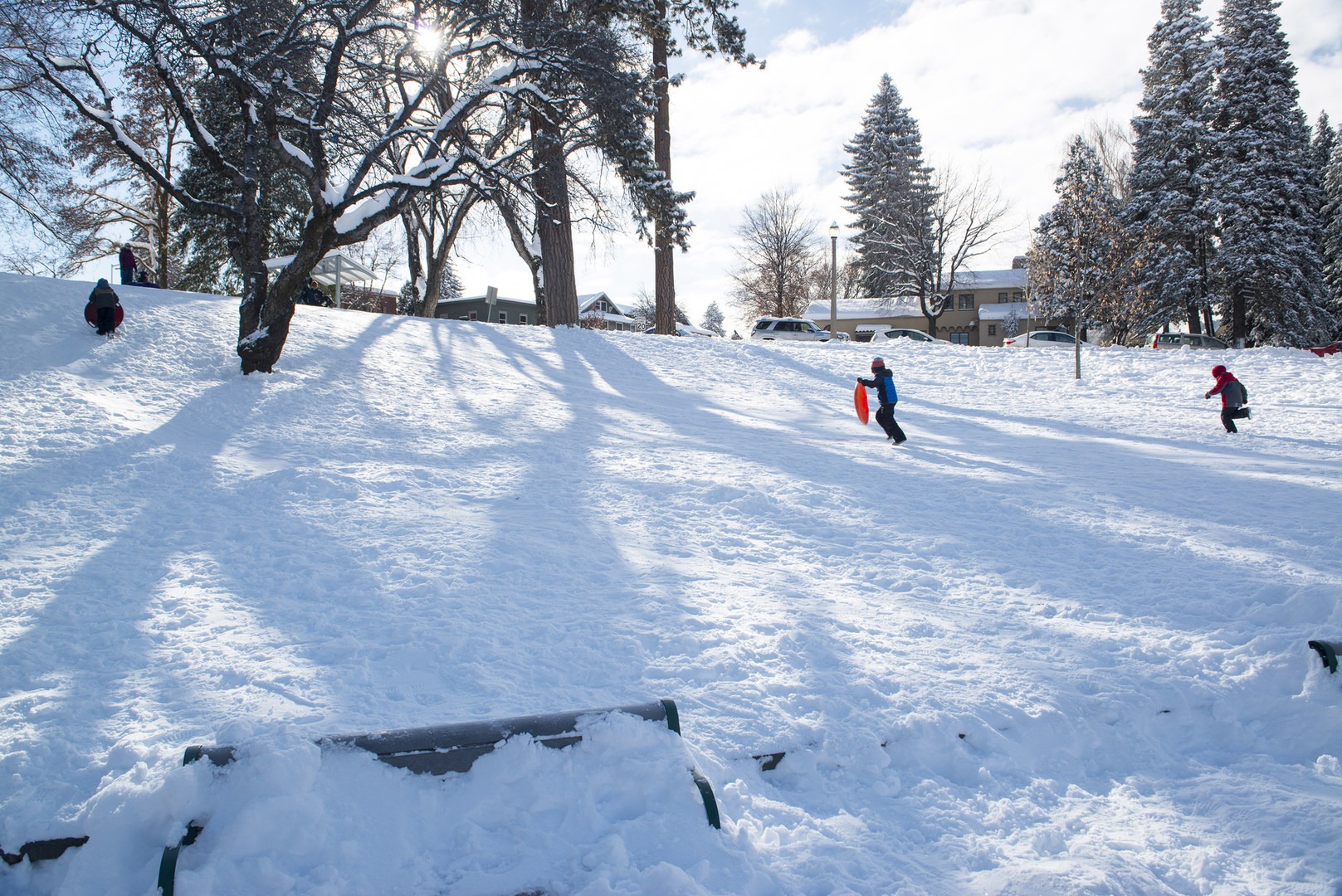 Drake Park Sledding Bend sledding in Oregon