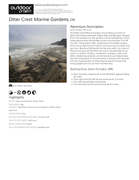 Otter Crest Marine Gardens | Outdoor Project