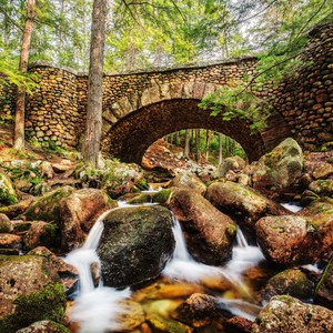 Cobblestone Bridge via Jordan Stream Path