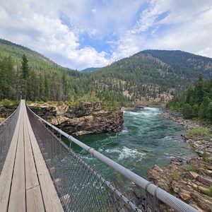 Kootenai Falls and Kootenai Falls Swinging Bridge