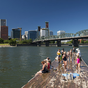 Audrey McCall Floating Dock + Beach