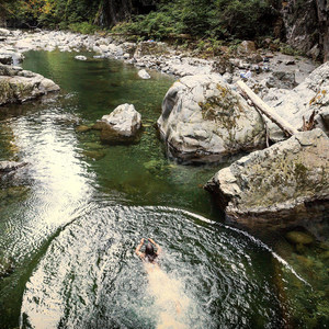 Blue Pools in Lynn Canyon