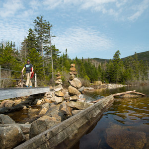 Lonesome Lake via Basin Cascade + Cascade Brook Trails
