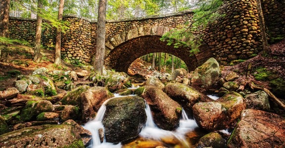 Cobblestone Bridge via Jordan Stream Path