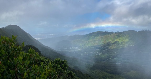 Pauoa Flats Lookout from Lyon Arboretum