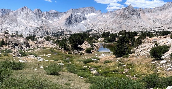 Kearsarge Pass to Lake South America and Shepherds Pass