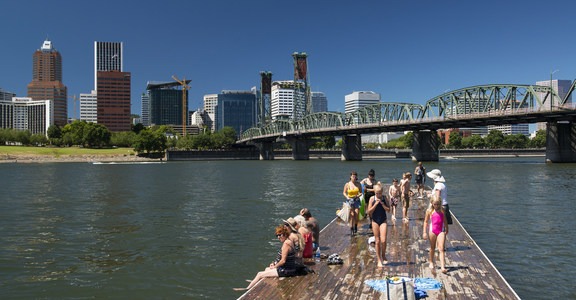 Audrey McCall Floating Dock + Beach