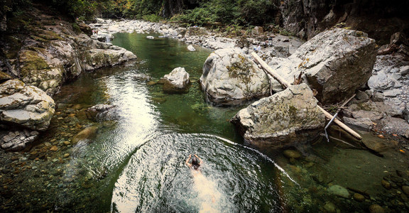 Blue Pools in Lynn Canyon