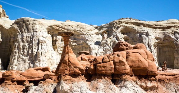 Toadstools Trail through Paria Rimrocks