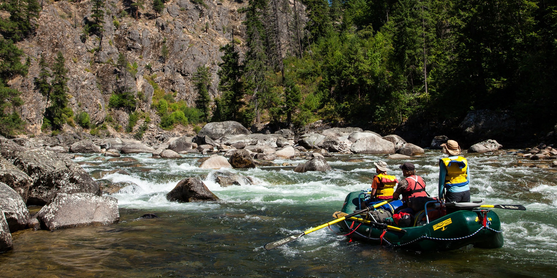 A rapid that takes a few minutes at high water takes considerably longer at low flows.