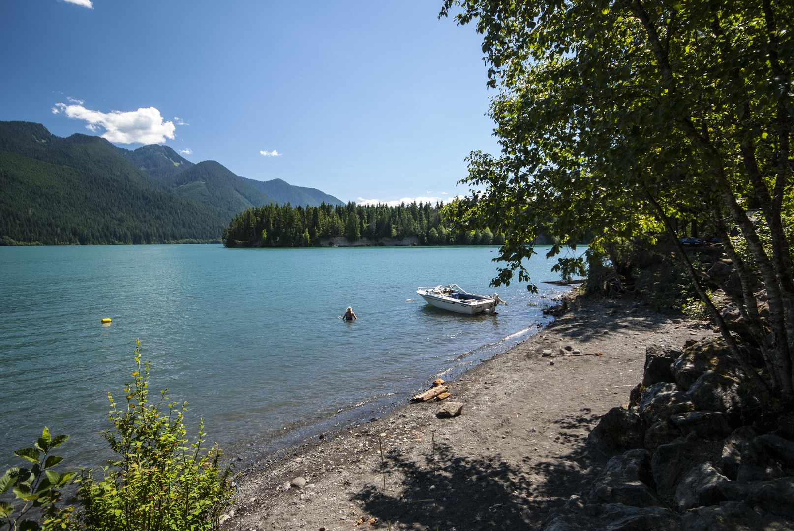 View of Baker Lake from Lower Sandy Beach.