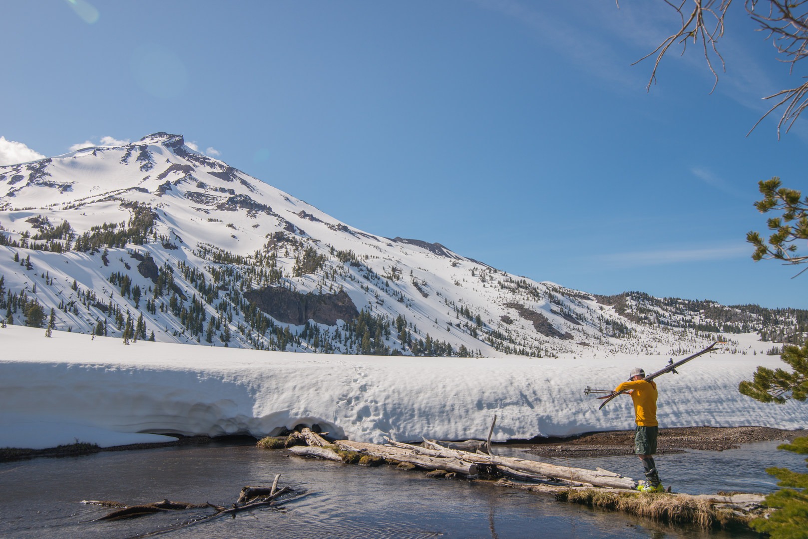 Going out for some sunset turns on South Sister.