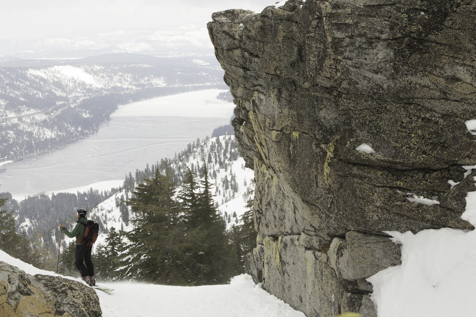 Looking out from one of the summit drop-in options.