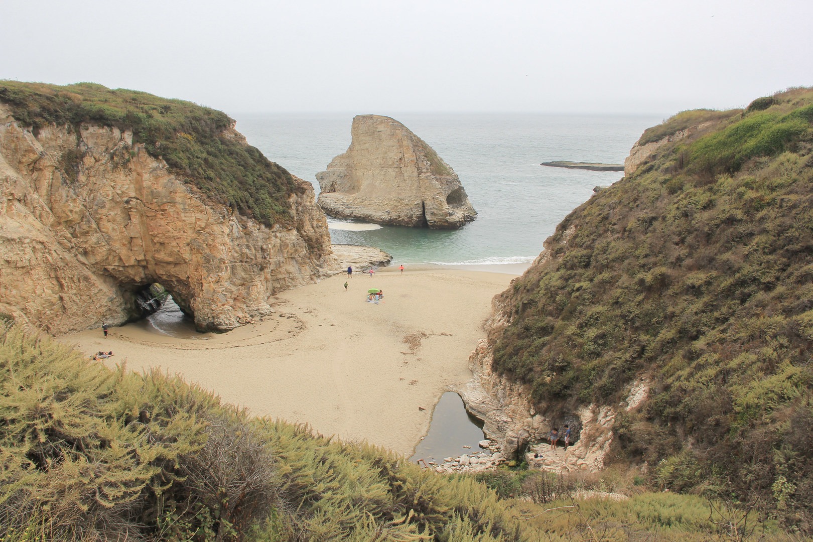 Shark Fin Cove near Davenport, California.