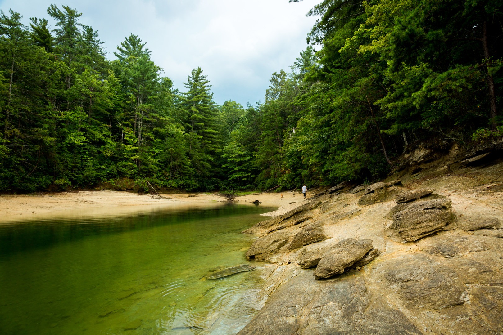 The beach is secluded and has lots of room.