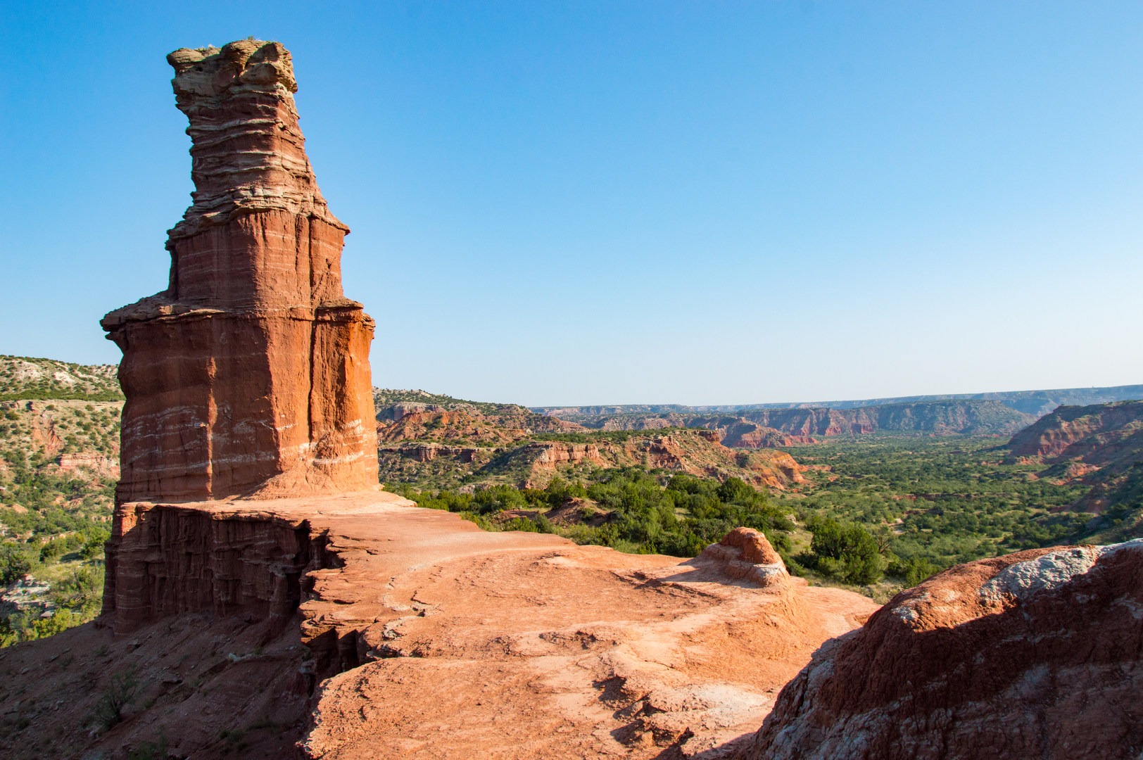 Stone platform at the base of the Lighthouse.