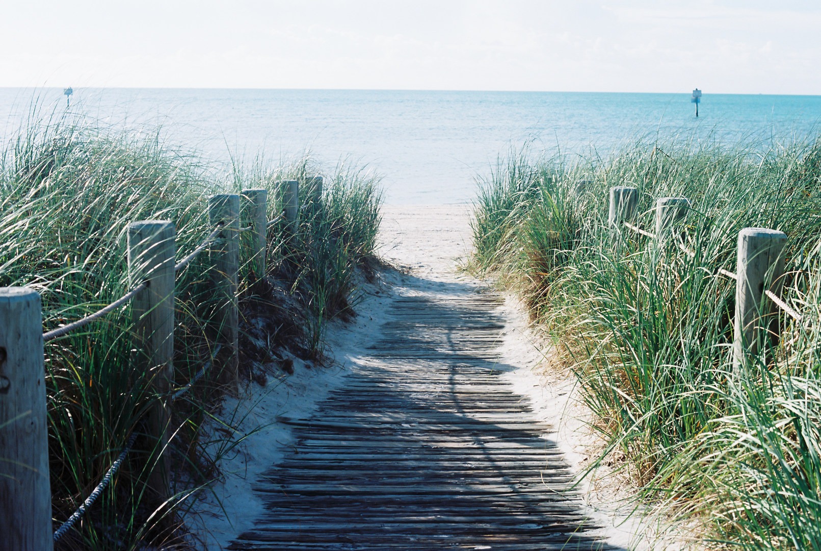 Access way from roadside parking.