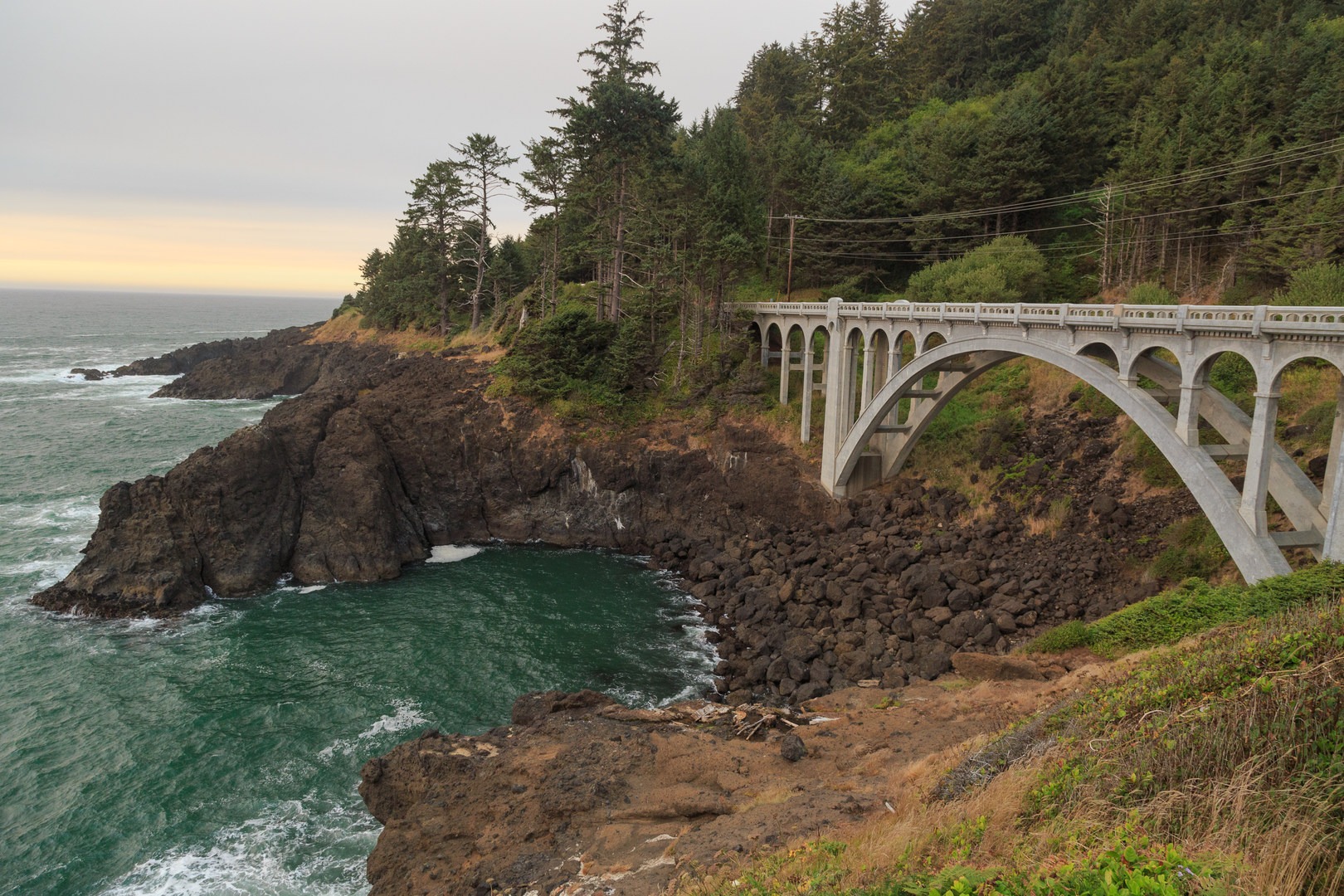 Rocky Creek Bridge on Otter Crest Loop Road.