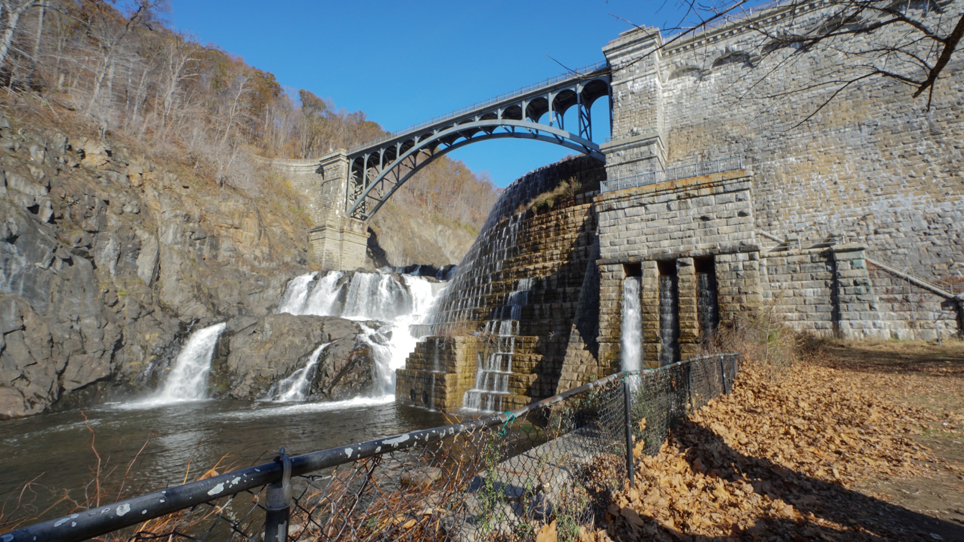 The Old Croton Dam spillway.