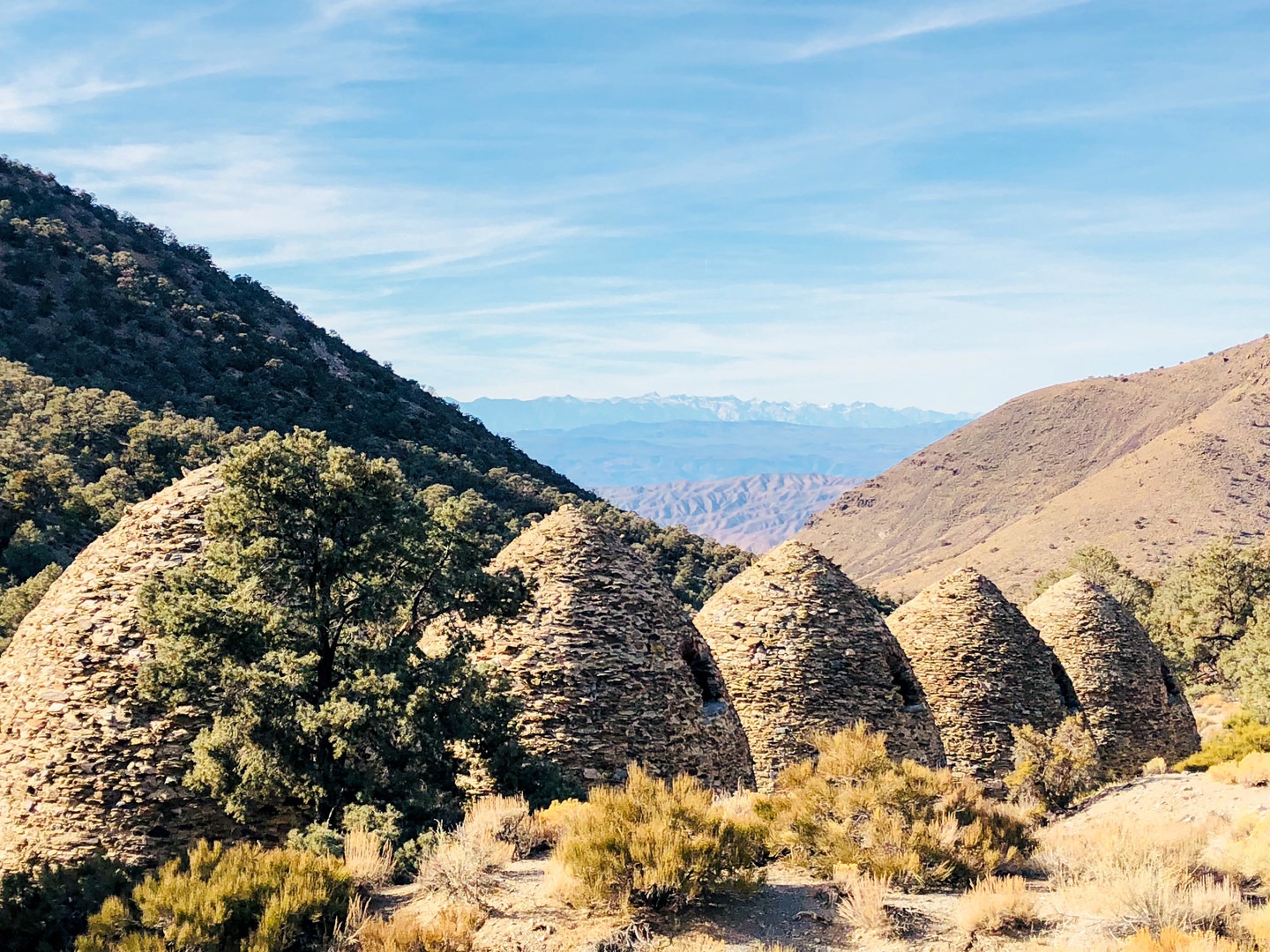From above the kilns you can see down Wildrose Canyon and, on a clear day, to the Sierra.