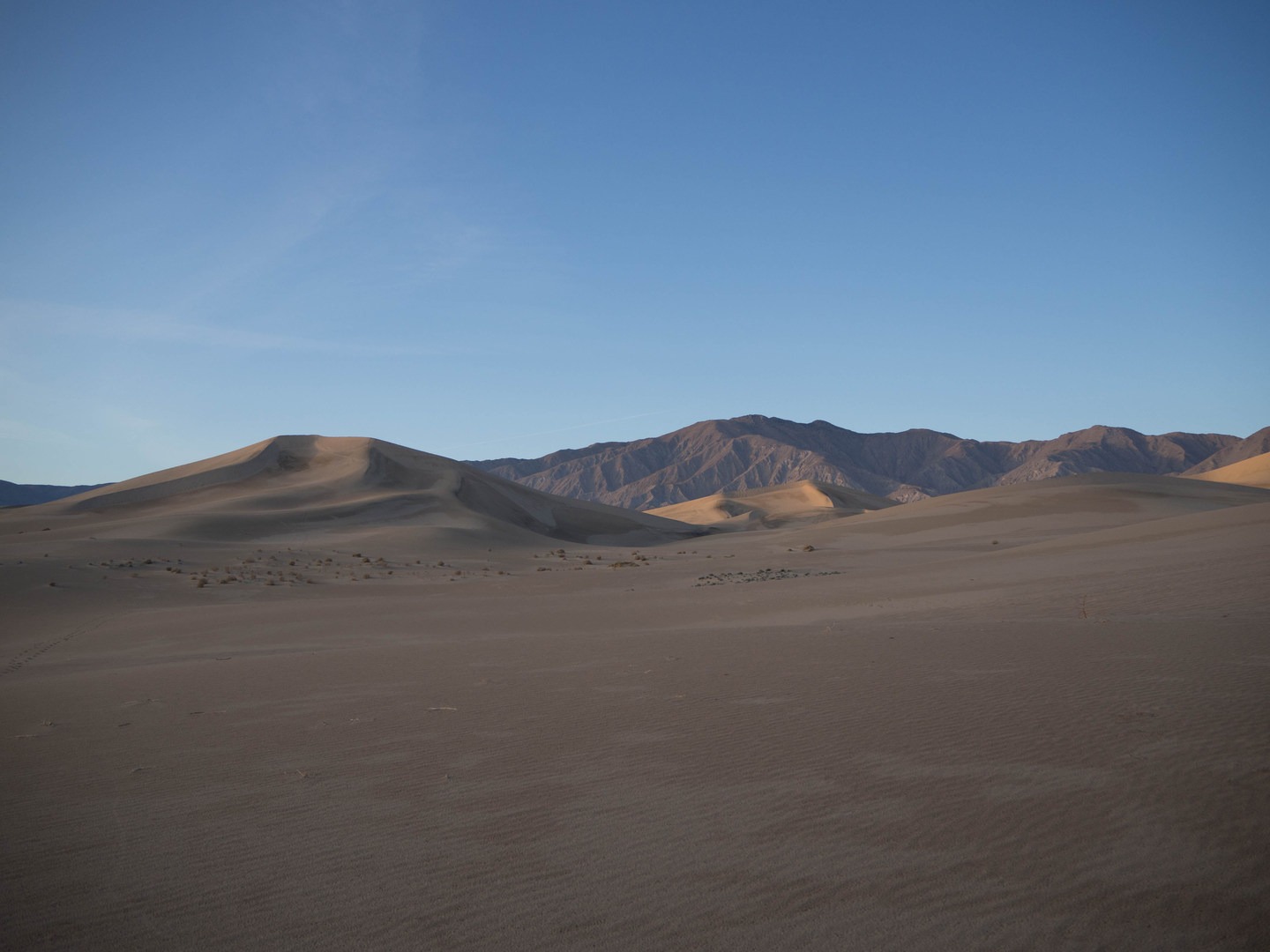 Panamint Dunes at the beginning of sunset.