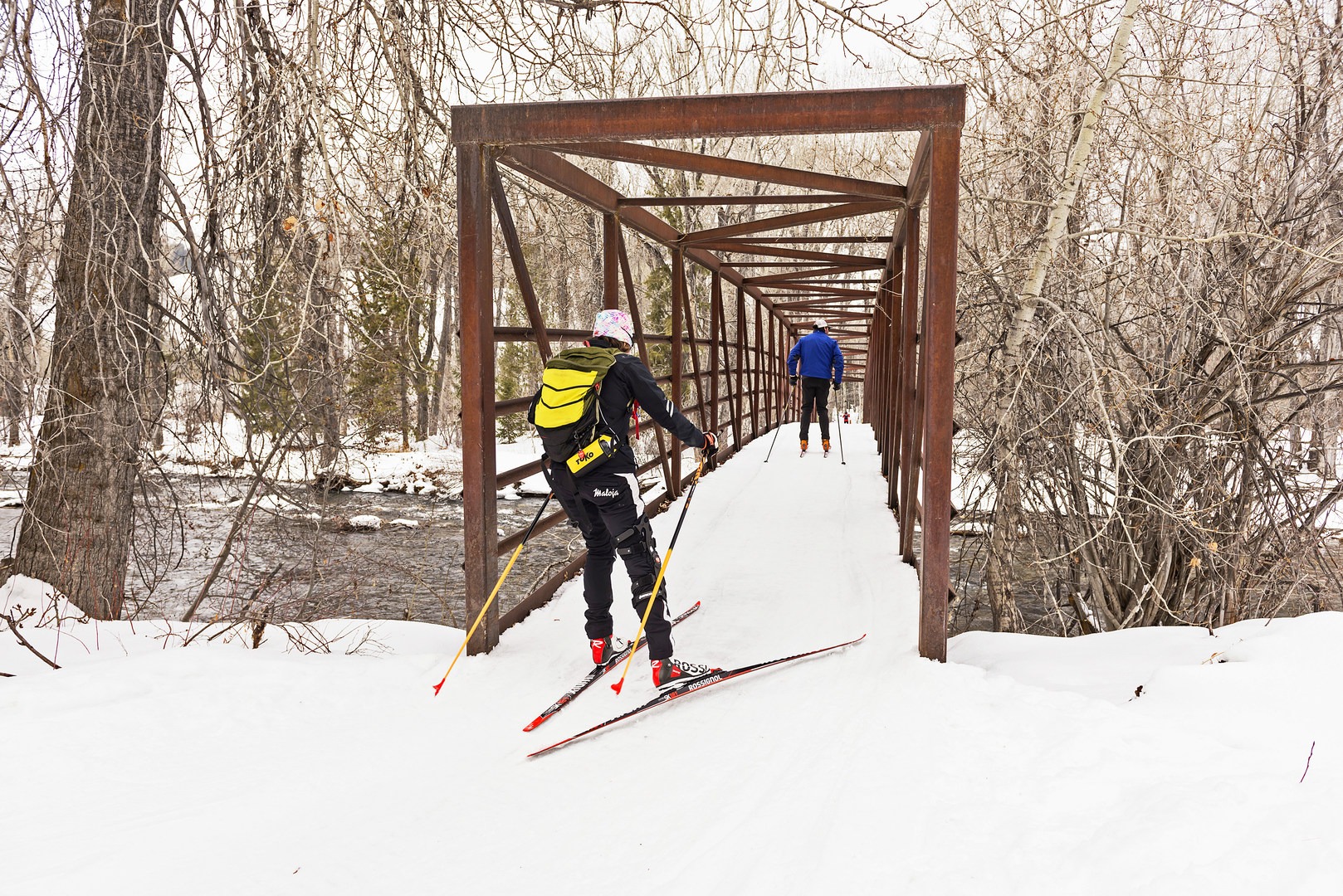 The coolest part of the course is a tricky bridge crossing over the Big Wood River right at the beginning.