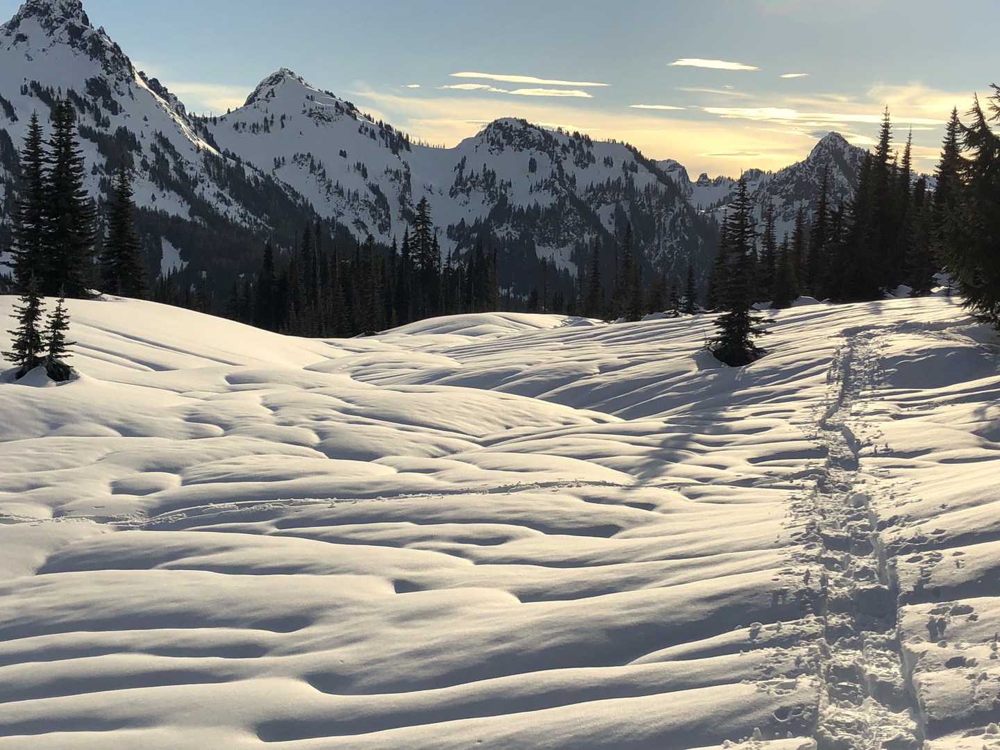 View from the trail on the ridge.