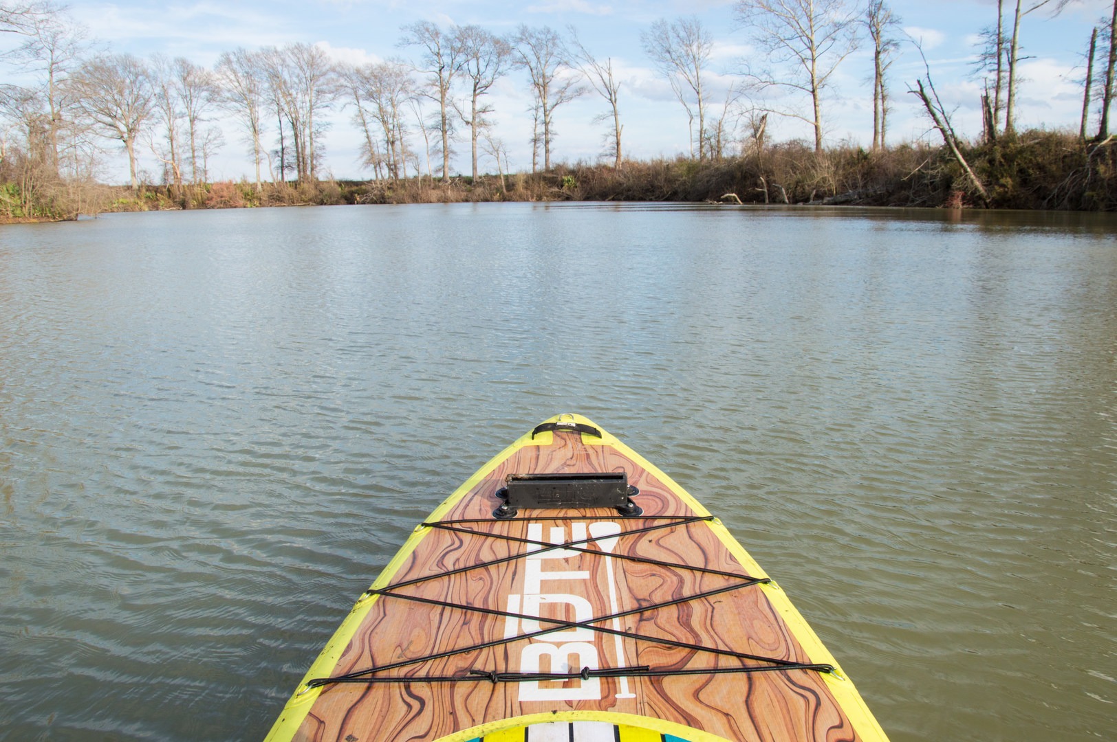 Paddling on the oxbow lake.