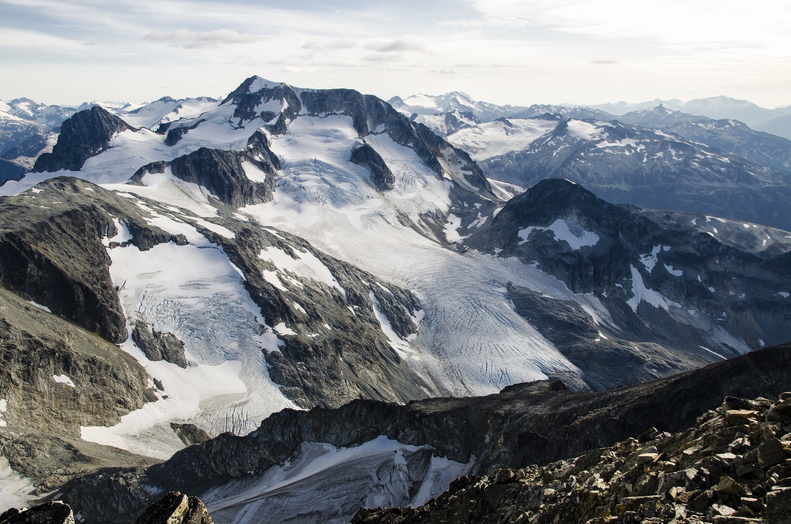 From the summit of Mount Weart, the view of Wedge Mountain is excellent.