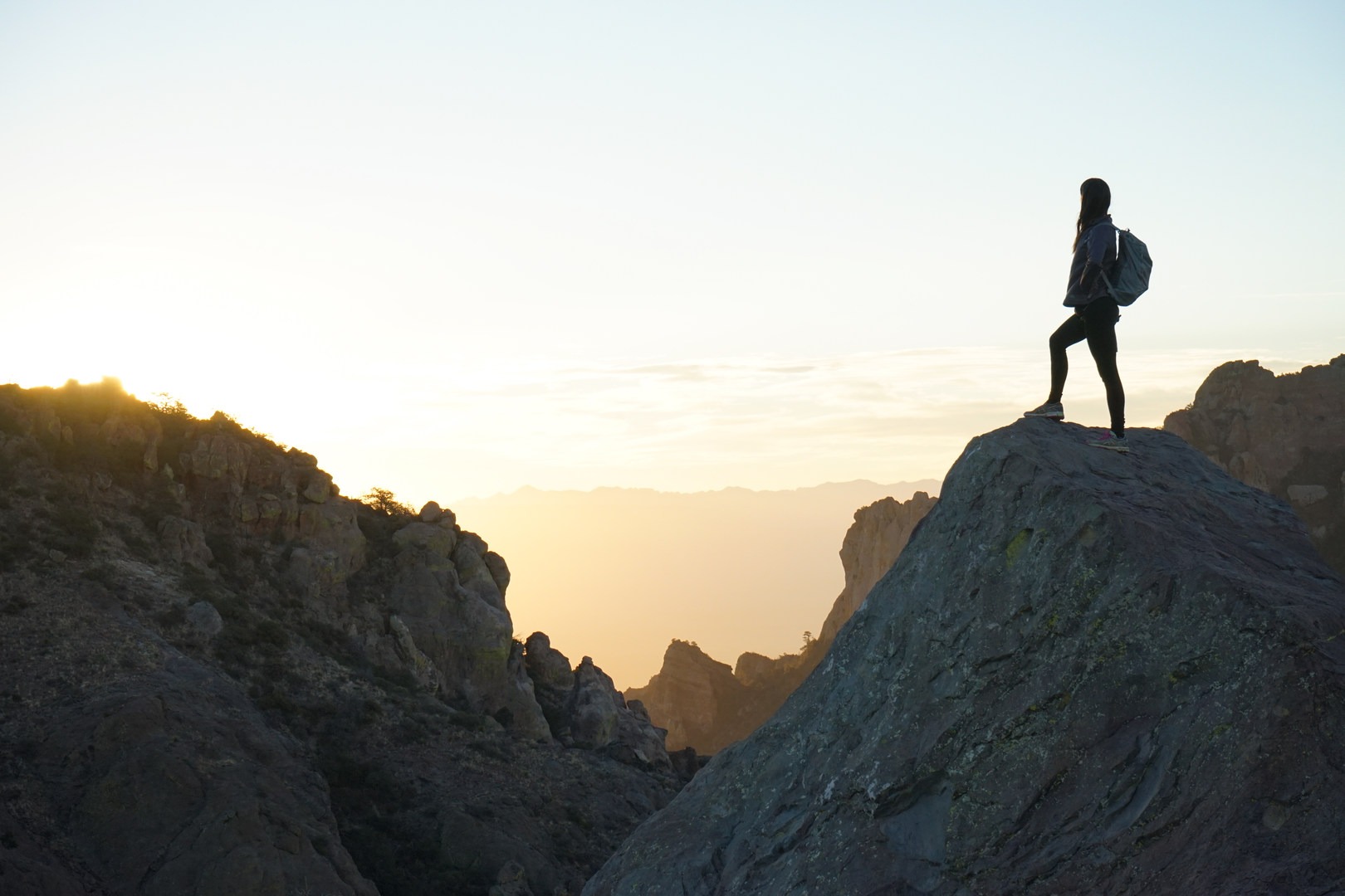 Awaiting the sun atop Lost Mine Peak.