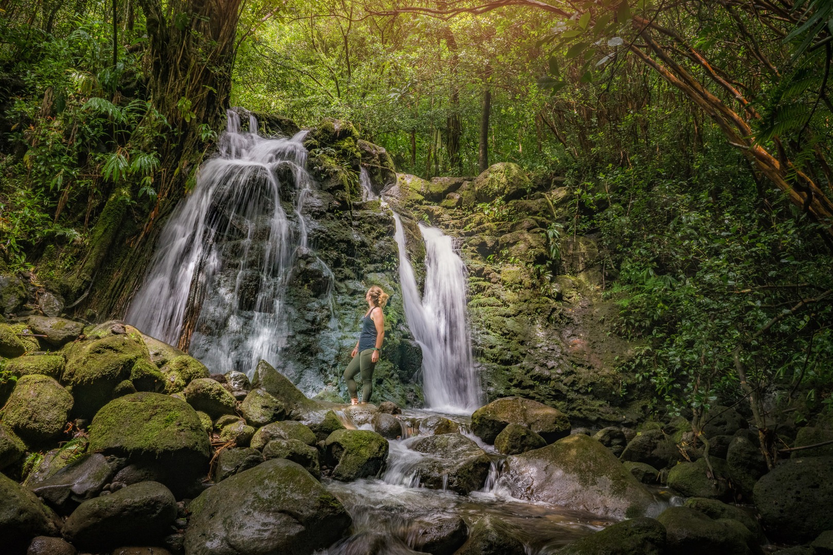 There are plenty of waterfalls along the trail.