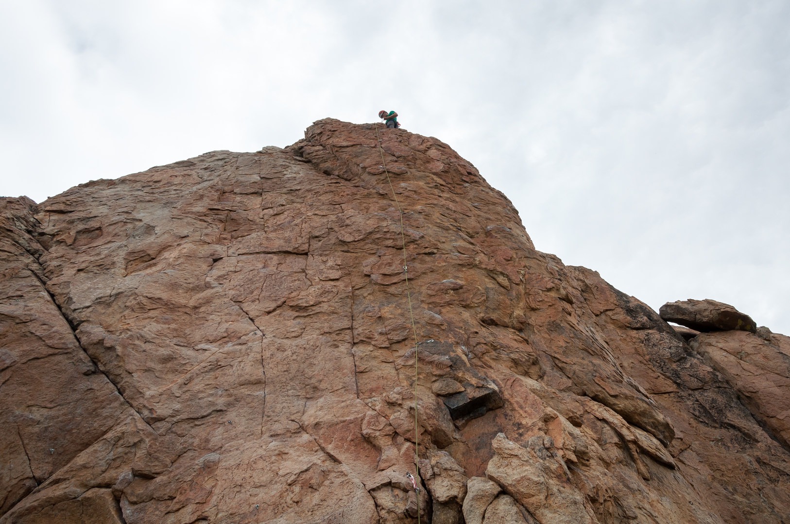 Coyotes at Sunset (5.8), the classic route at Coyote Crag.
