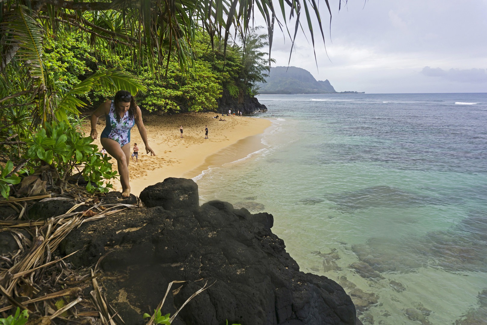 It is not too difficult to scale up the rocks, but things can be slippery from rain.