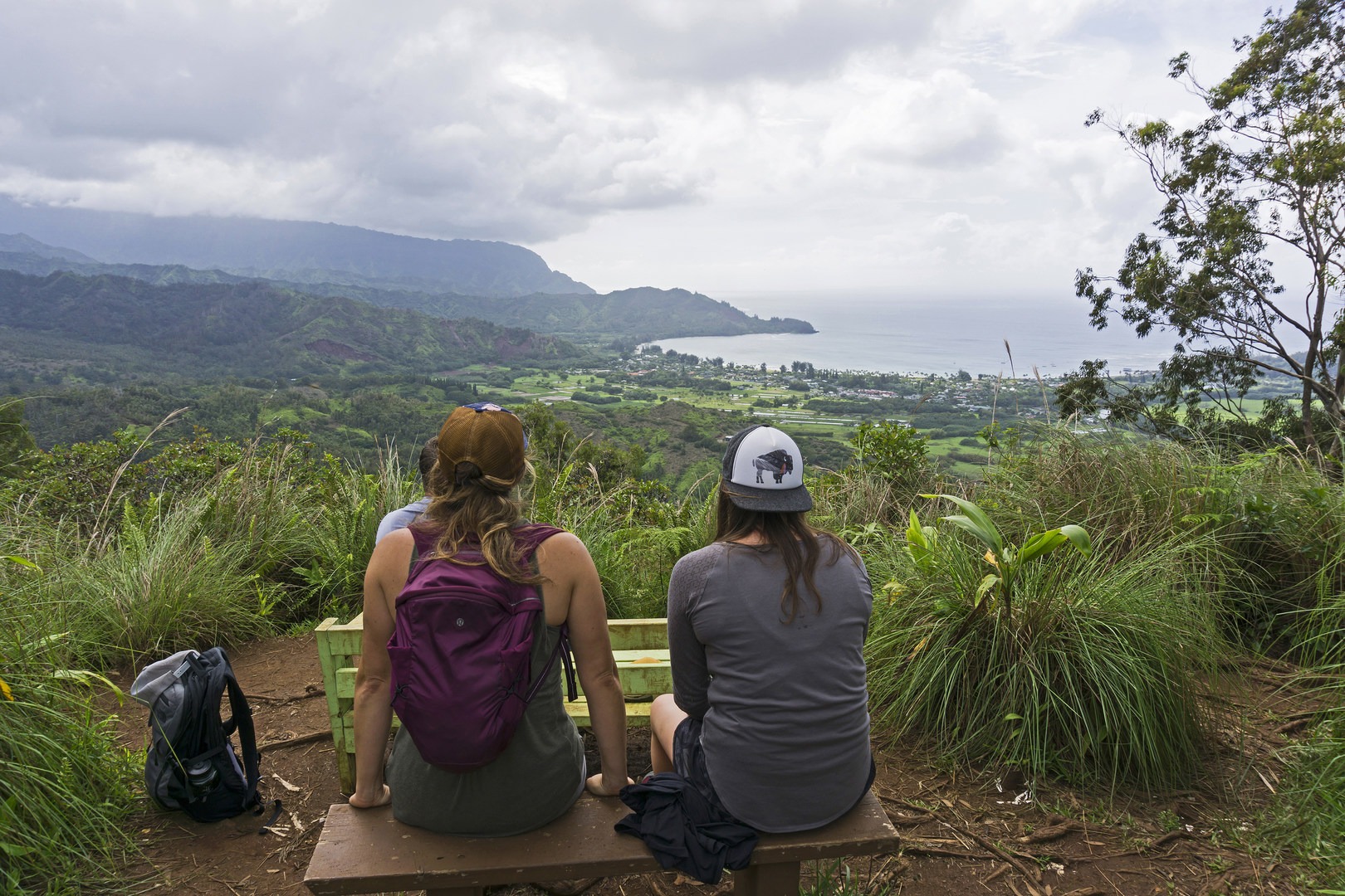 The lookout has some benches to rest and enjoy the view.