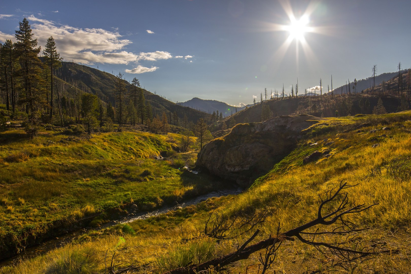 View from the ledge overlooking Jordan Hot Springs.