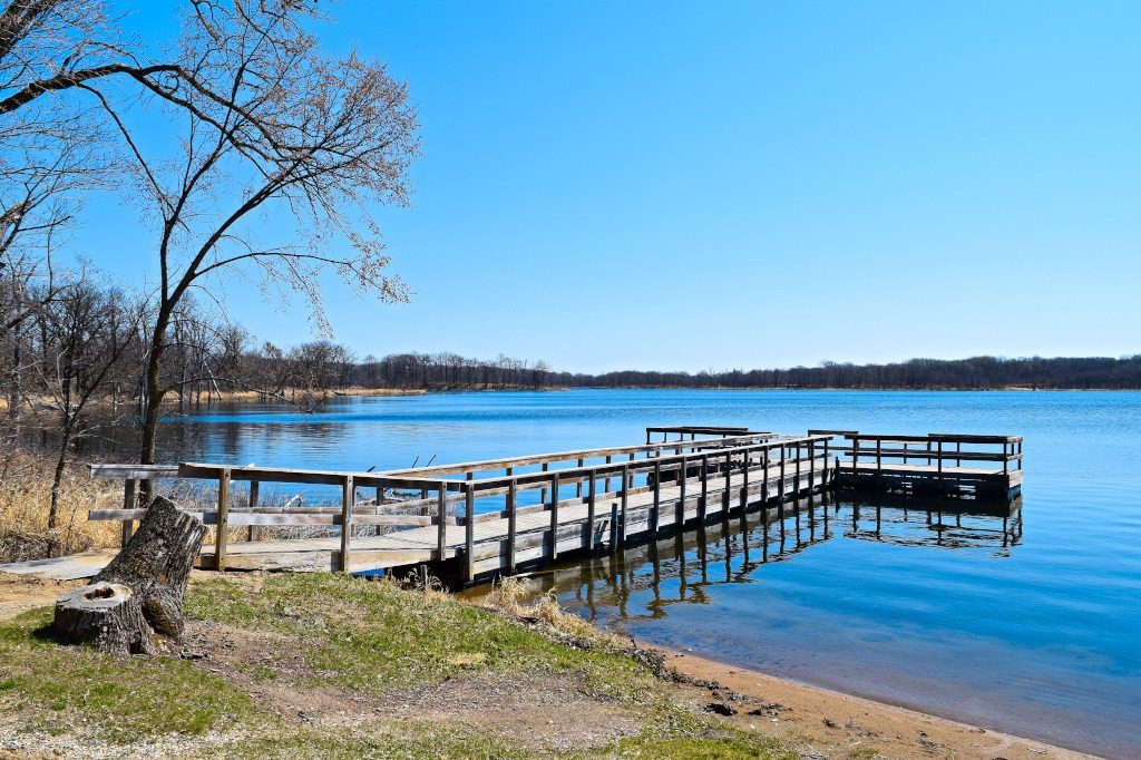 The first view of the pier on Beers Lake.