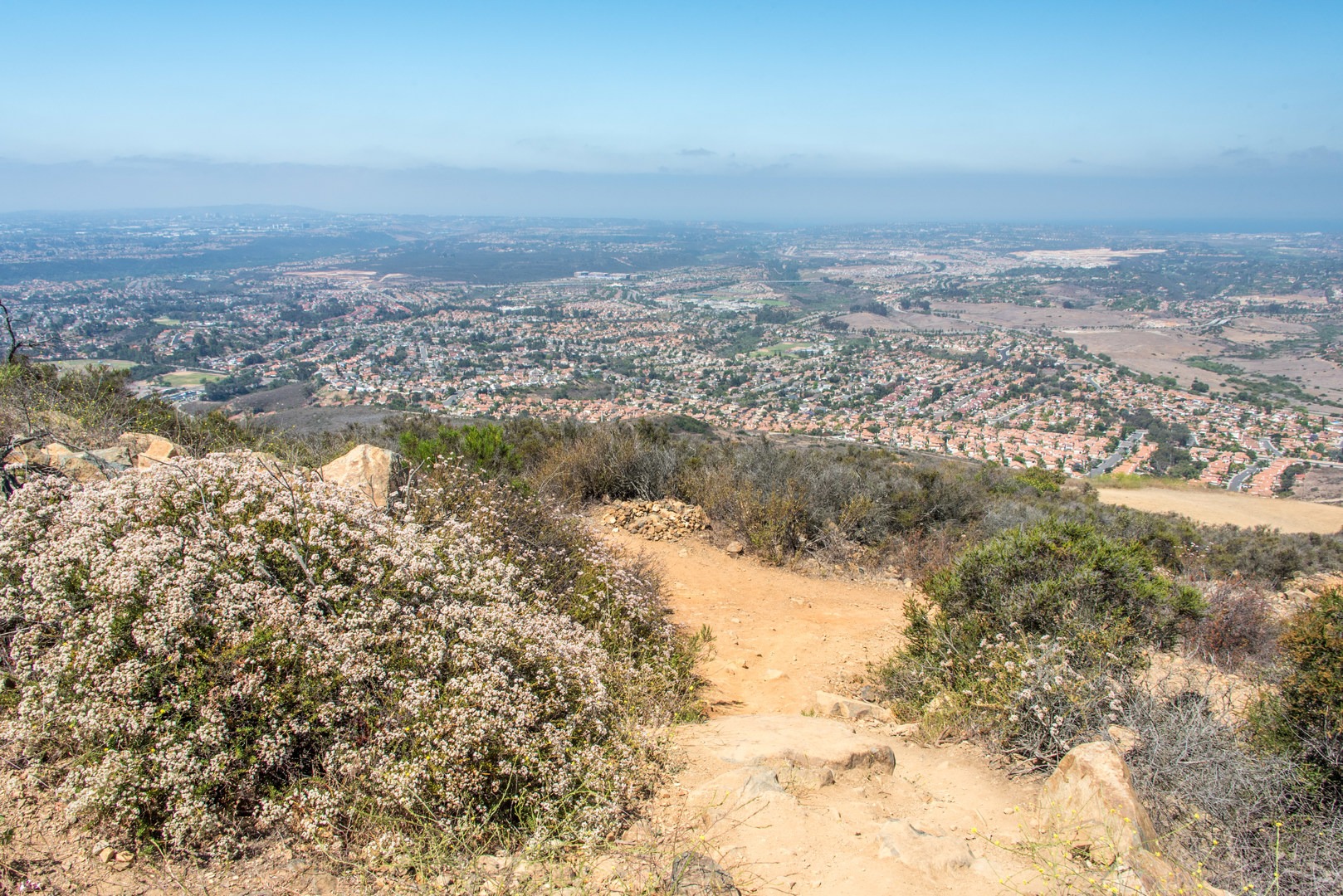 View to the west from the summit.