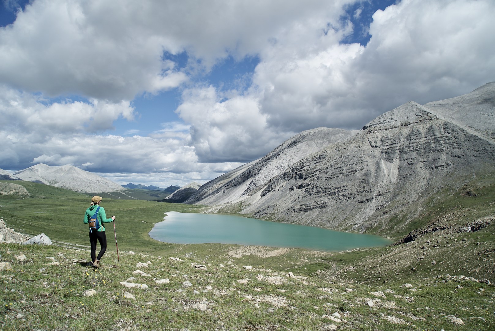 View overlooking the first lake and back toward the Alaska Highway beyond.