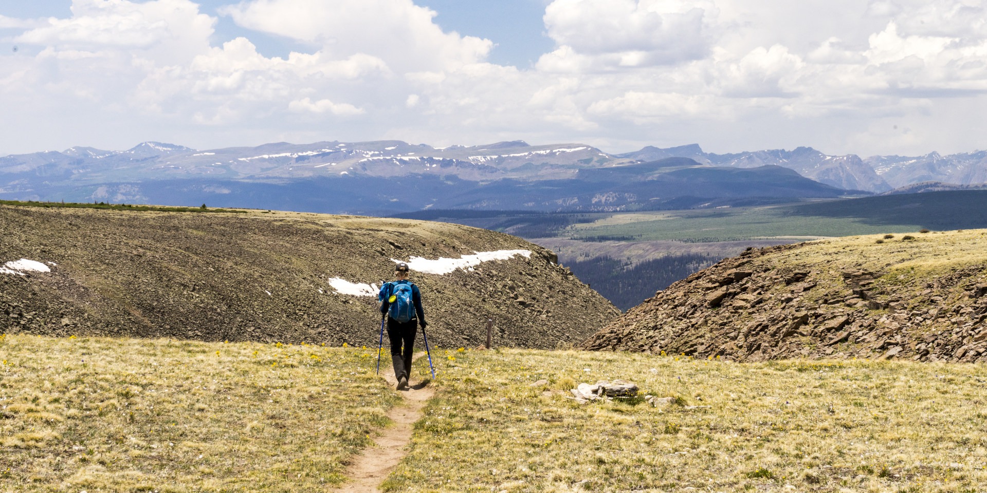 The western San Juans from the trail to Snow Mesa.