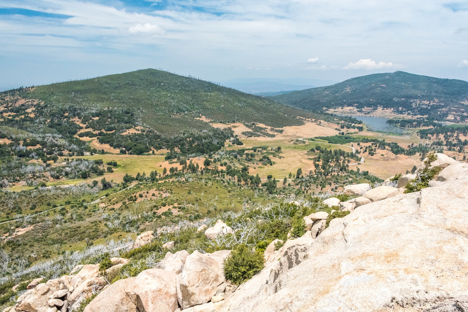 View of Lake Cuyamaca from Stonewall Peak.