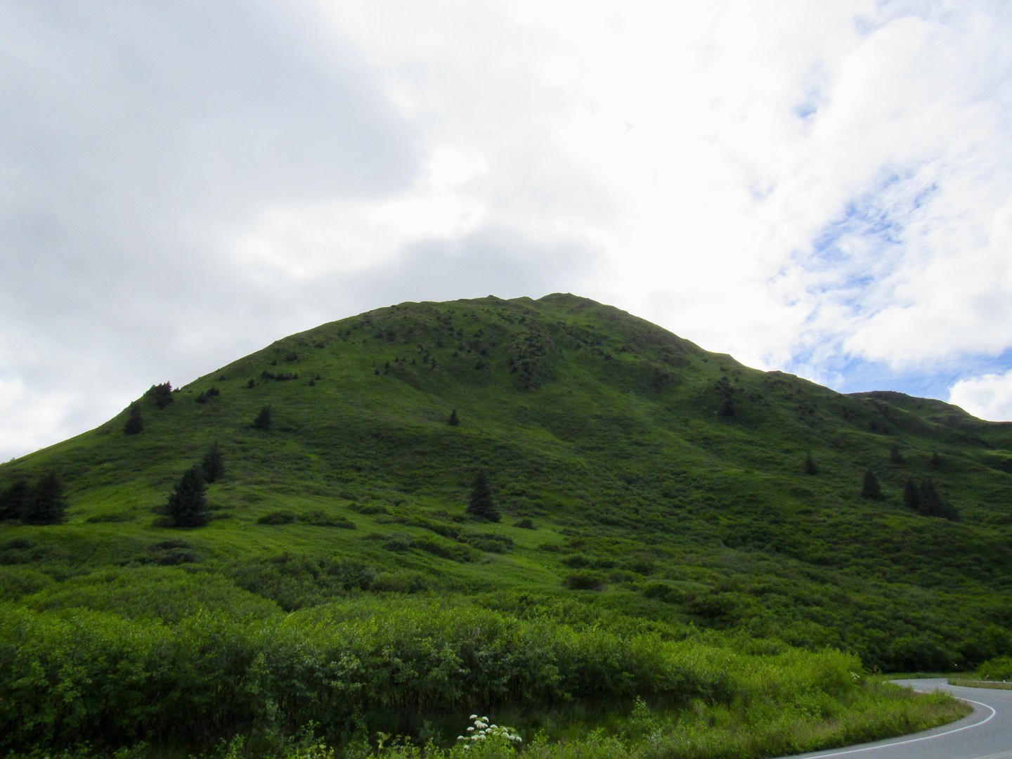 The view of North Sister Mountian from the road/ trailhead.