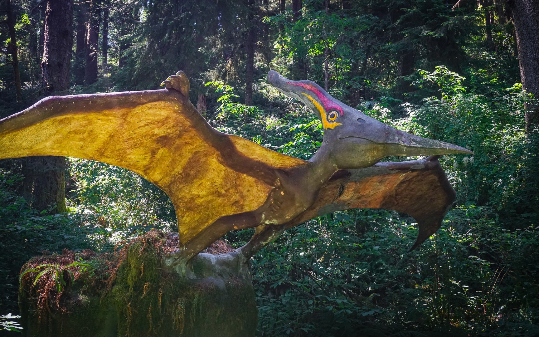 One of Prehistoric Gardens' dinosaur sculptures.