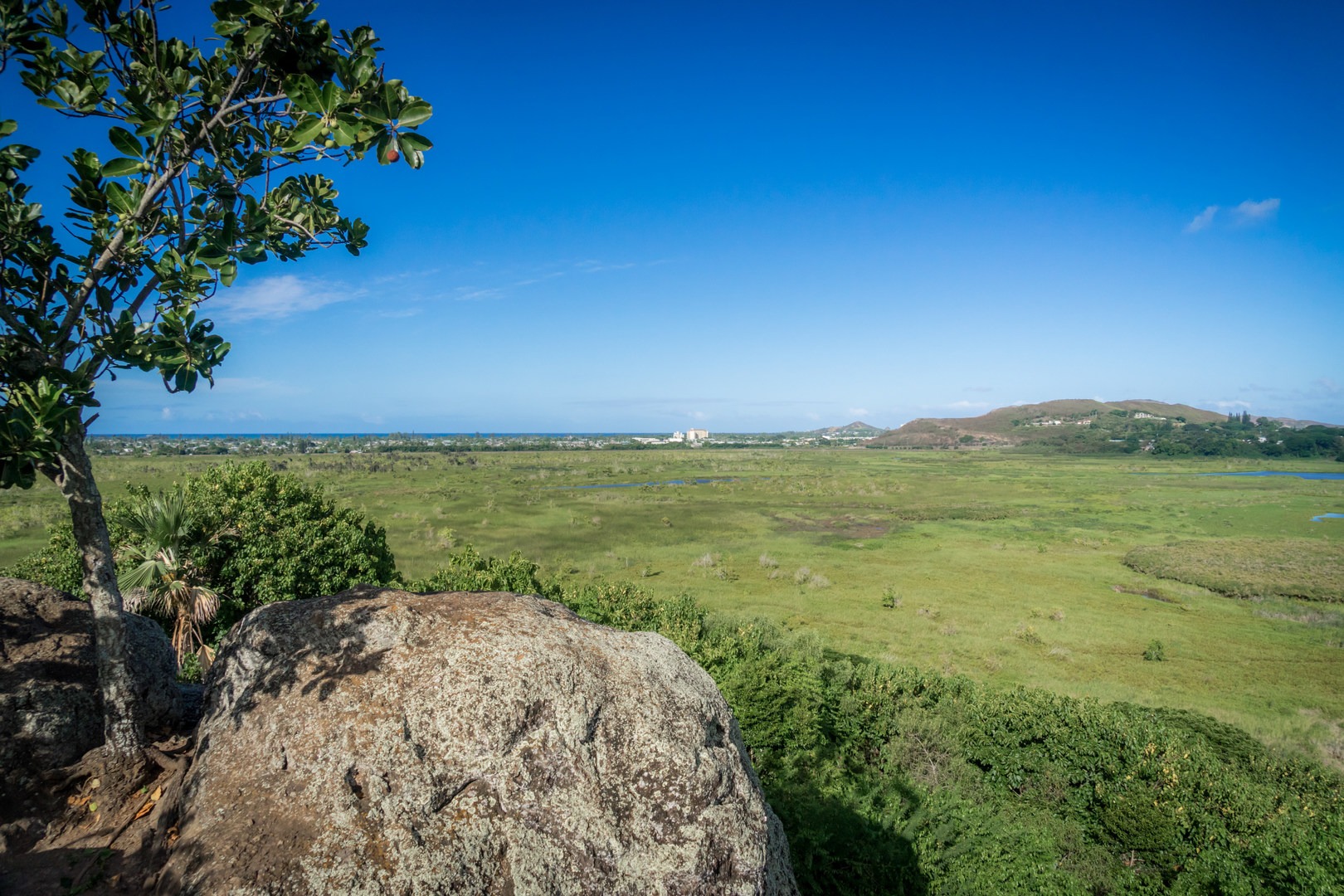 This rocky overlook is a perfect place for a picnic.