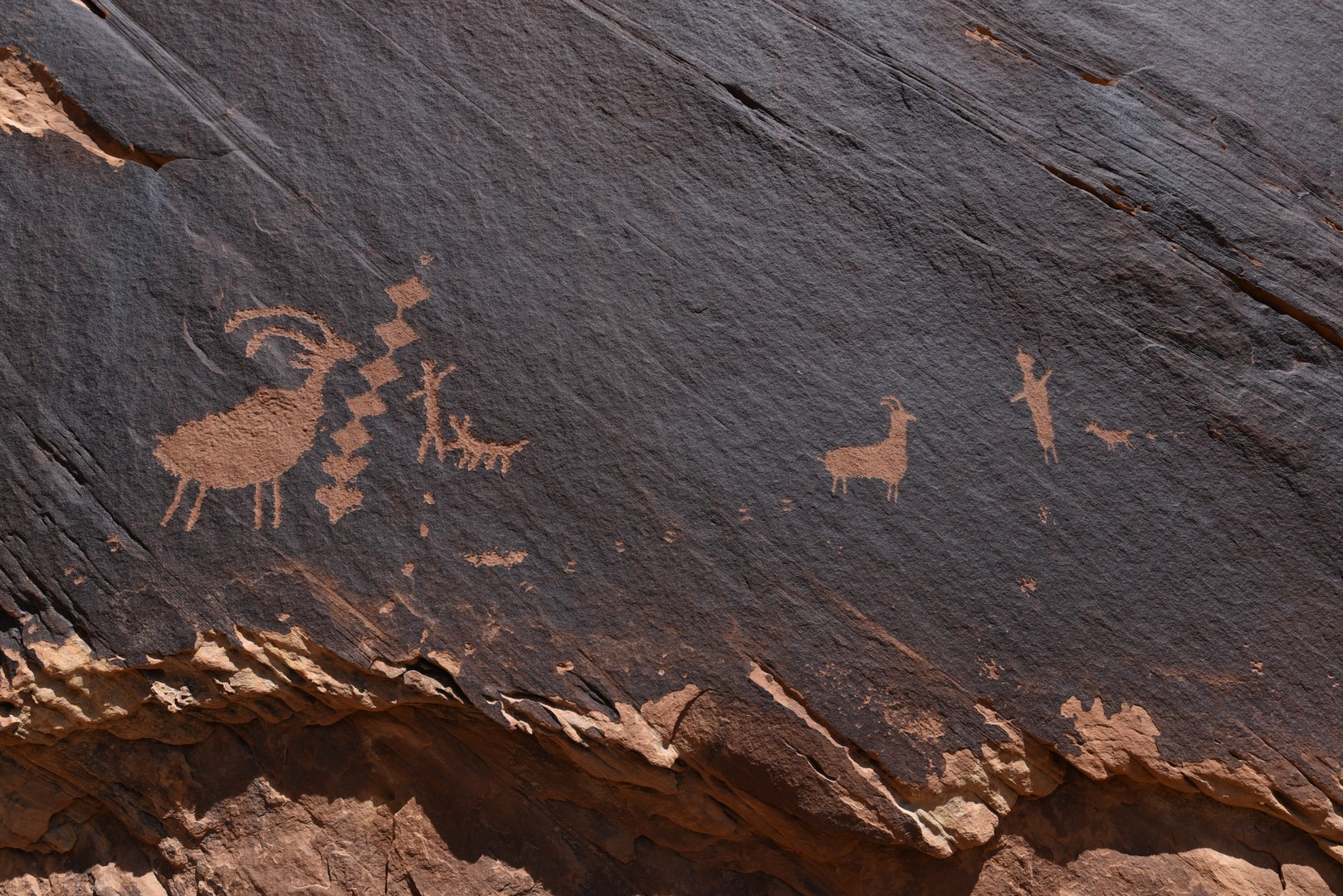 Petroglyphs in Petroglyph Canyon.
