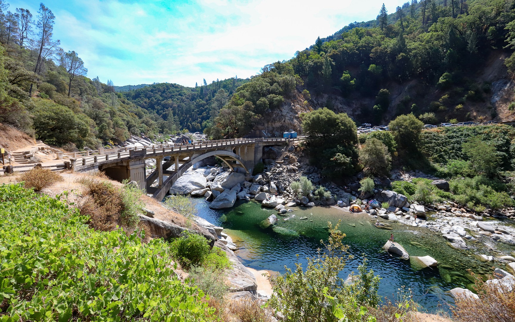 Overlooking the old Highway 49 bridge.