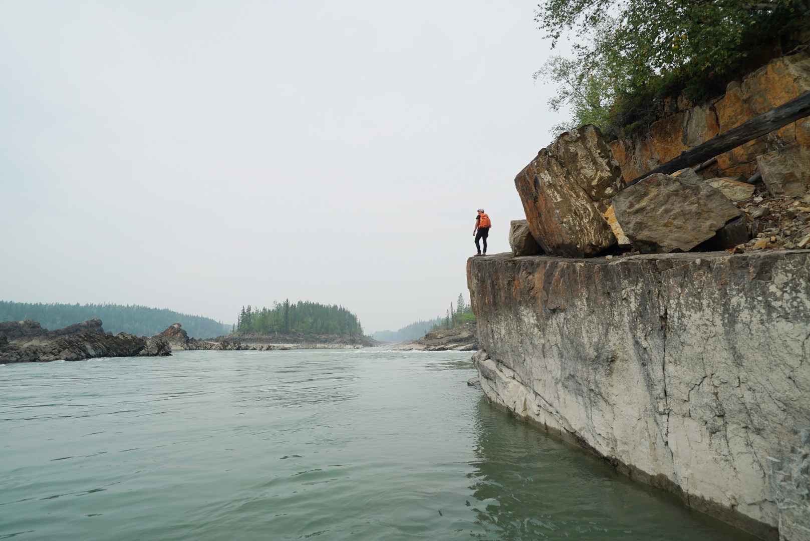 Shale banks of the Liard River.