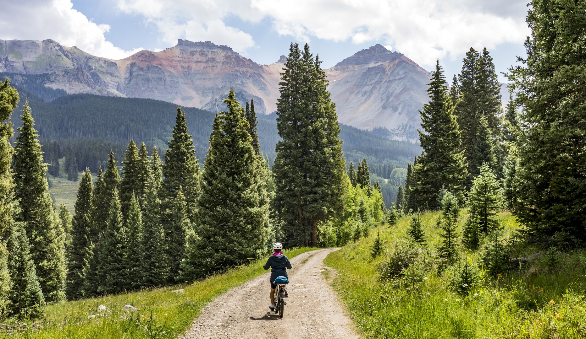 The San Juan Mountains are spectacular from the trail.