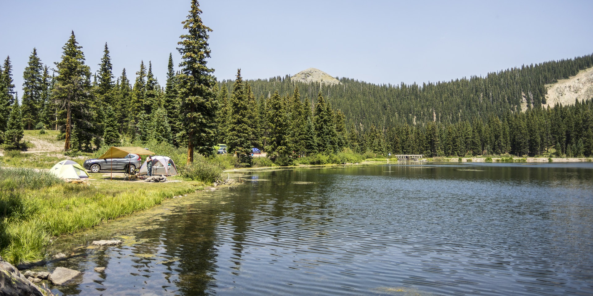 Primitive lakeside campsites at Alta Lakes.