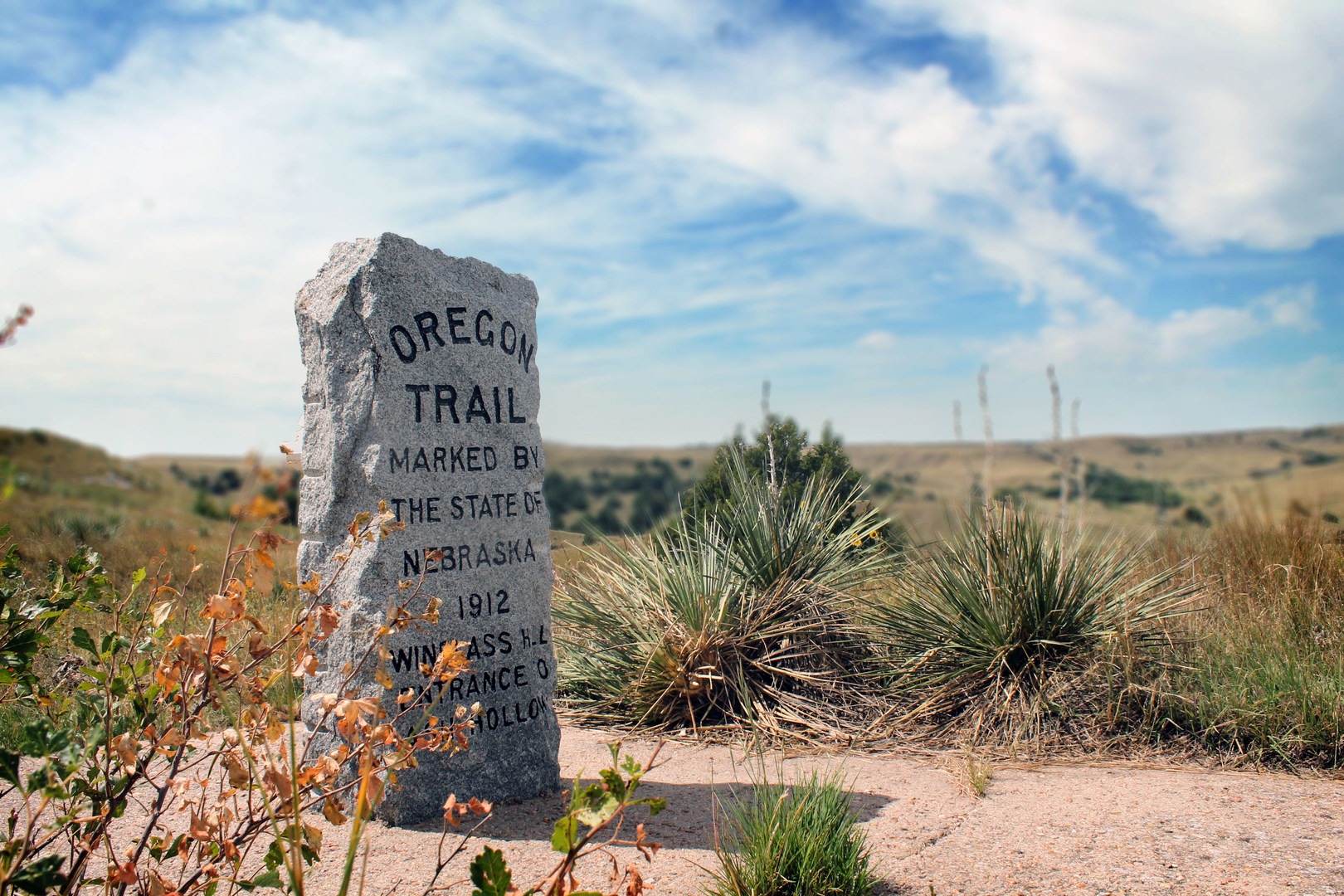 A marker along the trail.